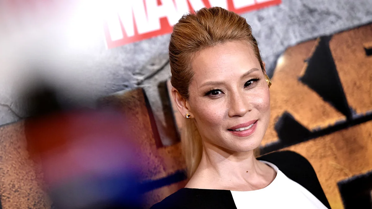 Lucy Liu at a movie premiere looking glamorous.