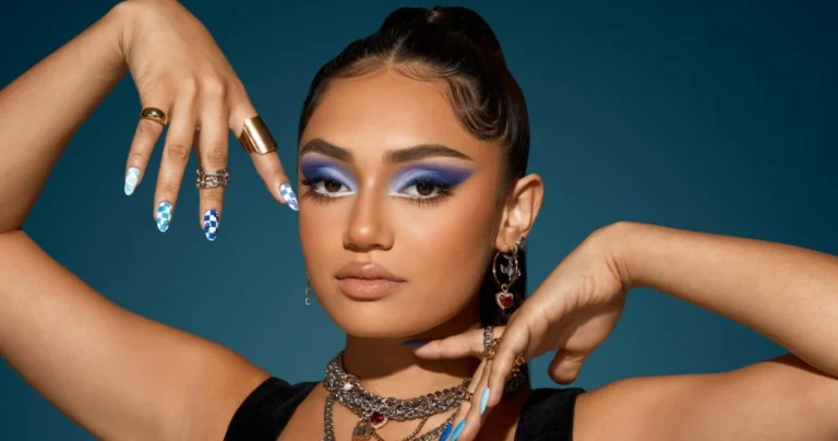 Avani Gregg showcasing her makeup skills related to her acting career.