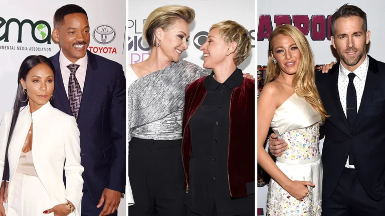 Famous Hollywood celebrity relationships featuring iconic couples.