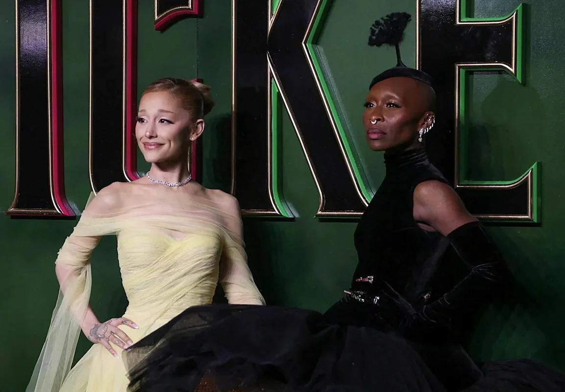 Cynthia Erivo and Ariana Grande at the Wicked premiere.