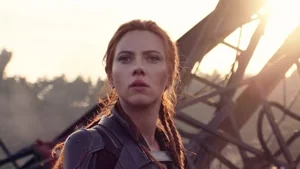 Scarlett Johansson poses at a glamorous event, showcasing her star power.