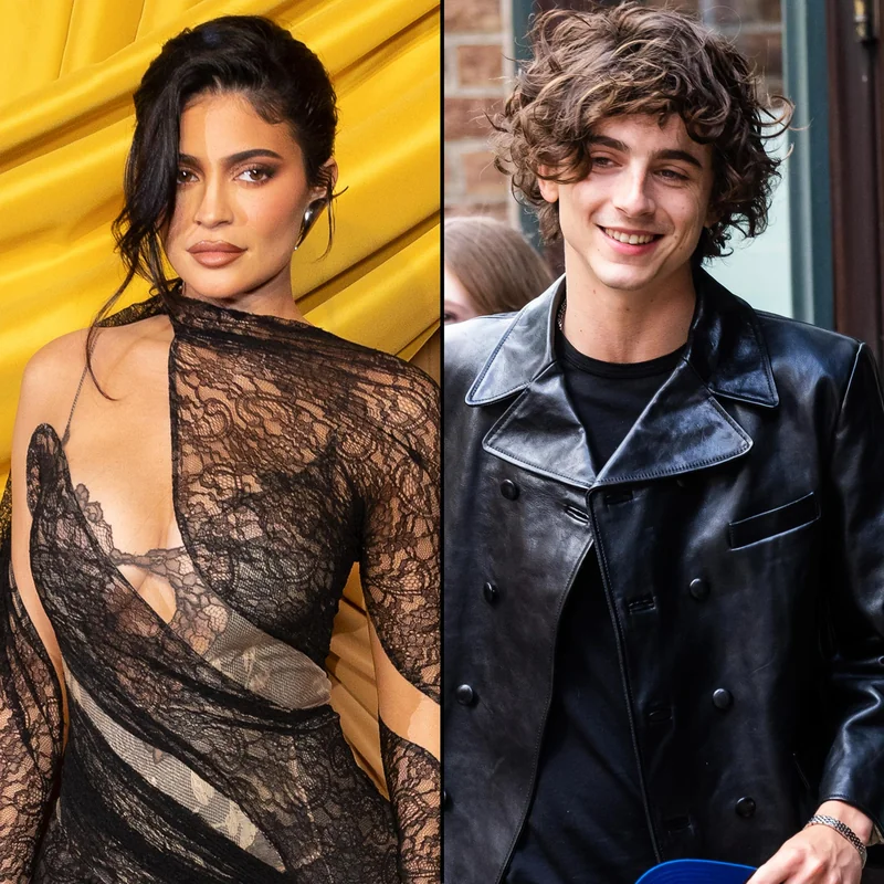 Timoth e9e Chalamet and Kylie Jenner show distinct style at a public appearance.