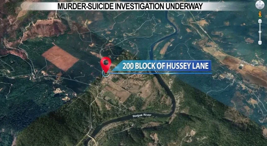 Map of murder-suicide investigation related to Chad Behee.