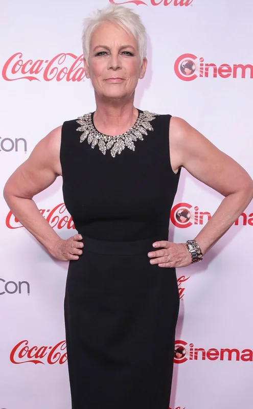 Jamie Lee Curtis showcasing elegance at an event.