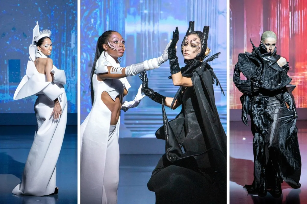 Avant-garde fashion show related to paris hilton infinite icon.