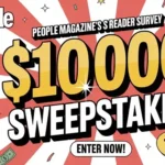 People Magazine sweepstakes graphic featuring $10,000 prize.