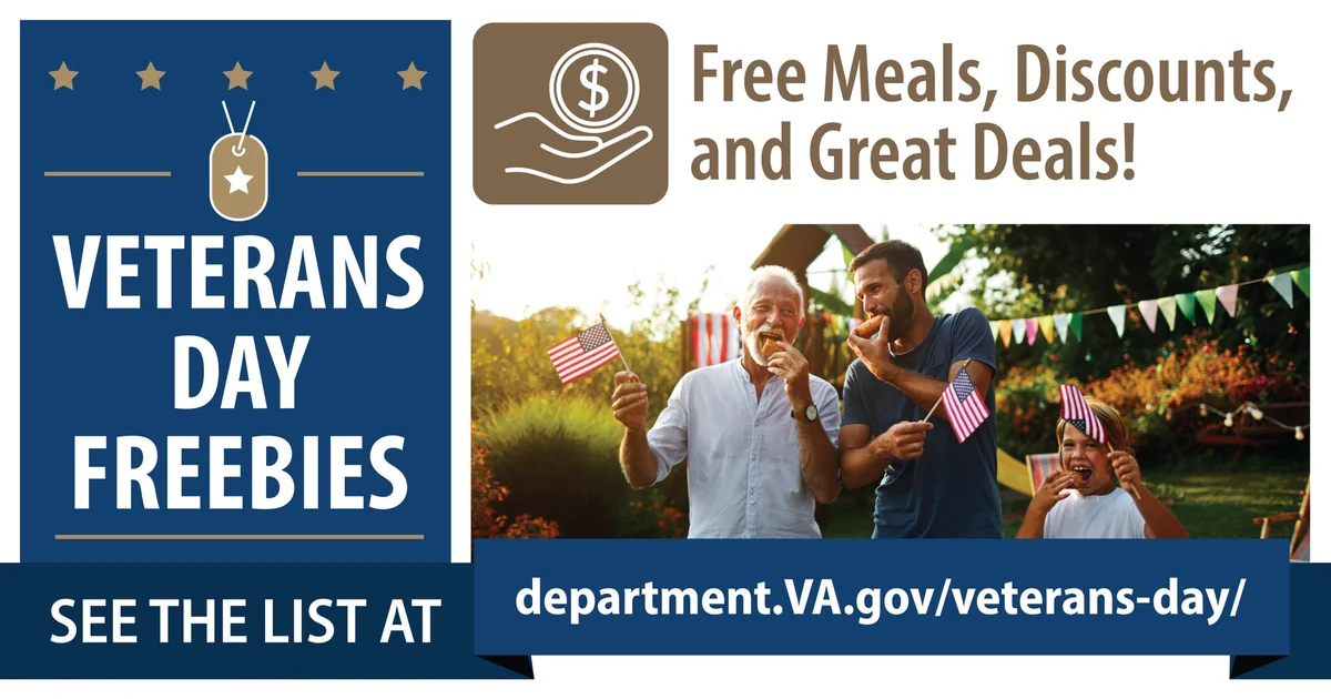 Popeyes Veterans Day free meals and discounts for veterans.