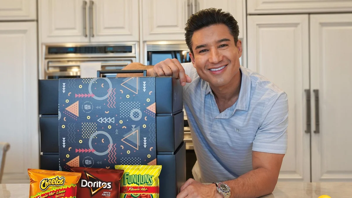 Mario Lopez TV host promoting snack brands.
