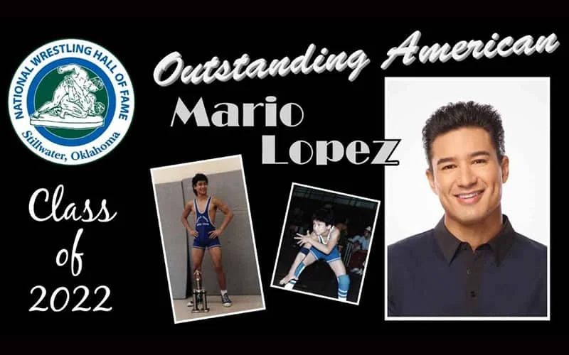 Mario Lopez TV host recognized by National Wrestling Hall of Fame.