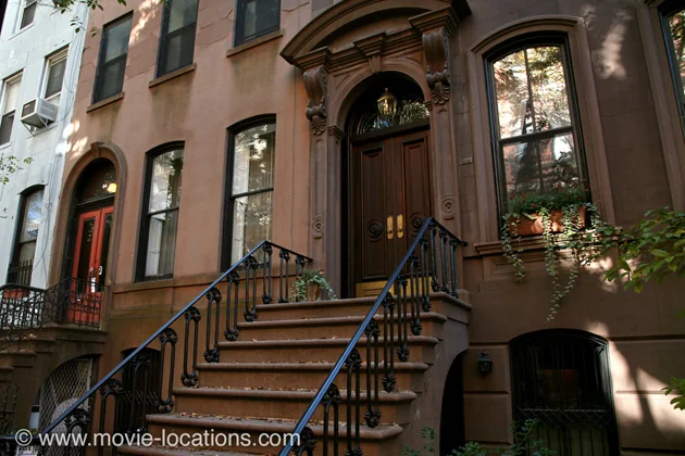 Close-up of Carrie Bradshaw's brownstone from Sex and the City.