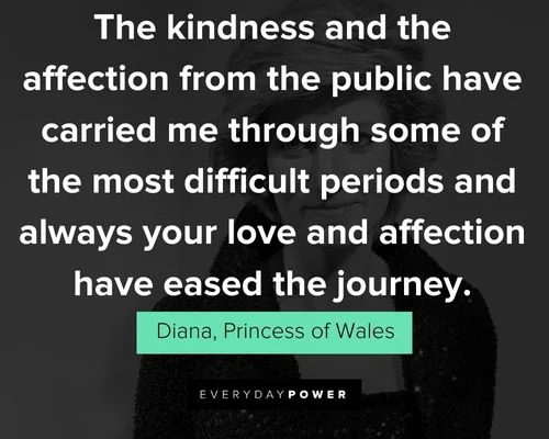 Quotes on Princess Diana about public affection and support