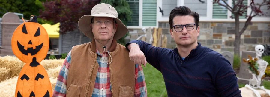 Lacey Chabert Disney Halloween scene with co-star.