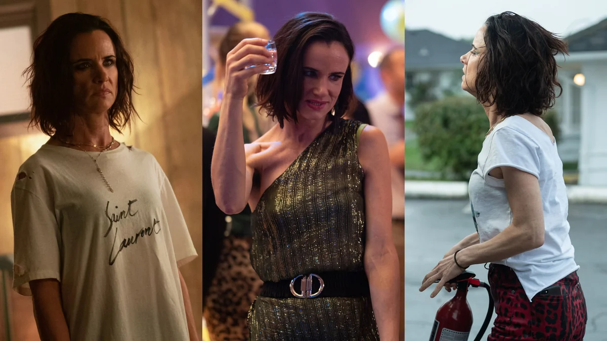 Juliette Lewis in various scenes from Yellowjackets.