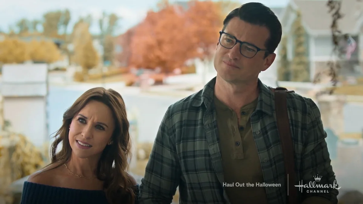 Lacey Chabert Disney Halloween scene with co-star.